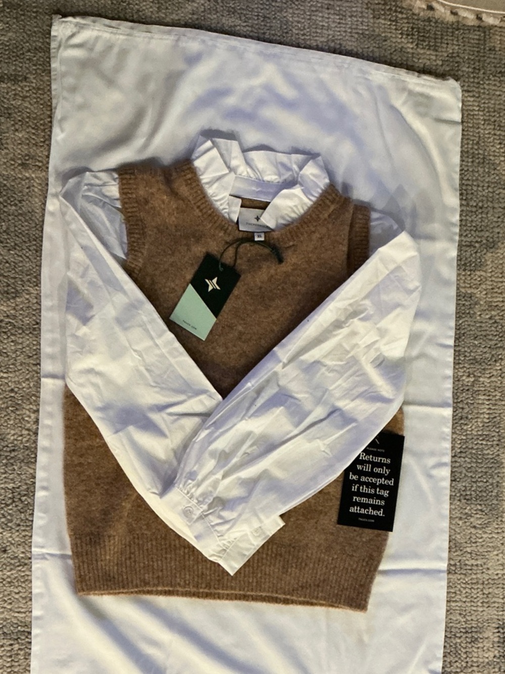 Tuckernuck Brown Crewneck Sweater Vest